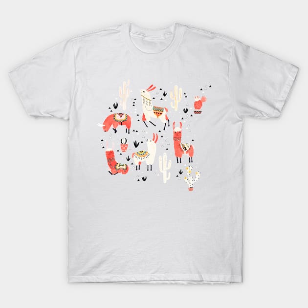 Llamas T-Shirt by Lidiebug